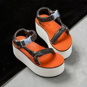 Limited edition!!! Nasty gal X Teva platform shoes